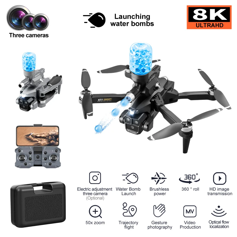 ⭐ Dron K11 Max K-Series: El Dron Inteligente con Tres Cámaras y Calidad Profesional