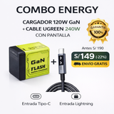 COMBO ENERGY 120W GAN + CABLE 240W UGREEN