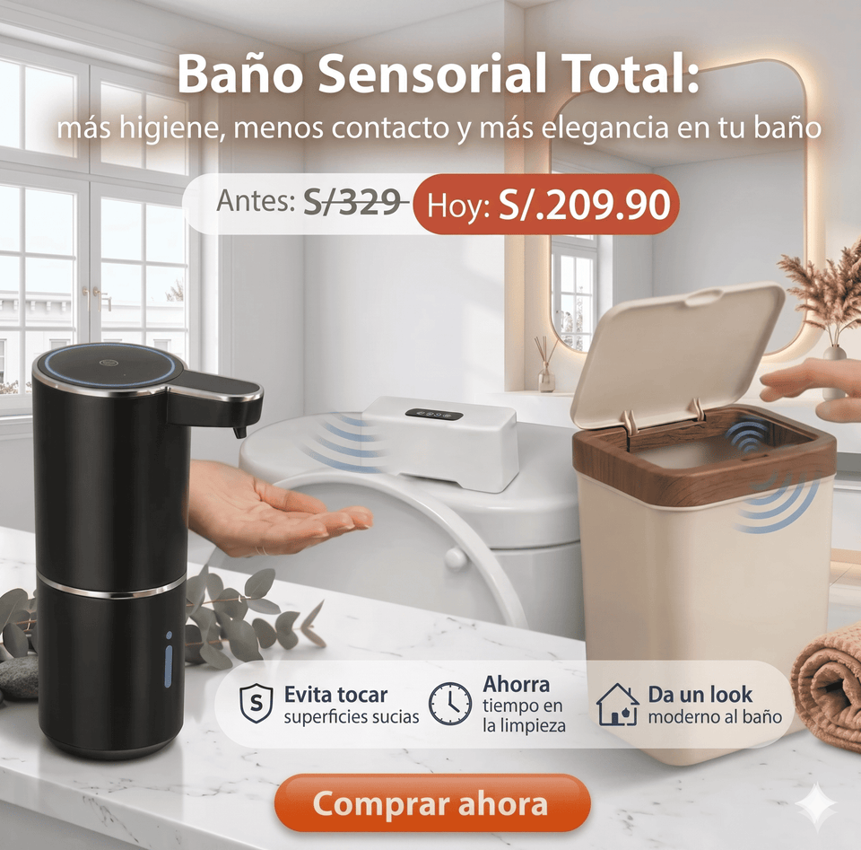Combo Baño Sensorial 3 en 1: higiene automática sin contacto
