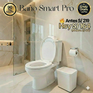 COMBO BAÑO SMART PRO: SENSOR DE DESCARGA INODORO + TACHO CON SENSOR